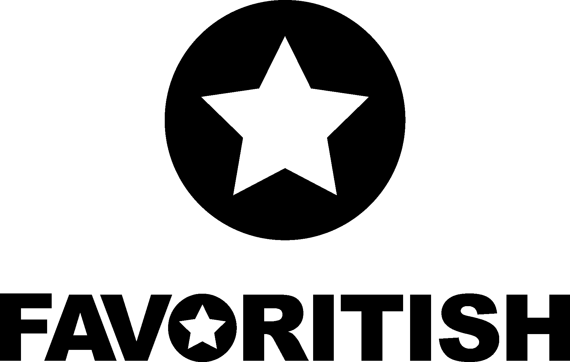 Favoritish Black Logo Vector Logo